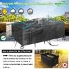 Garden Furniture Cover, Waterproof 420D Oxford Fabric, Windproof, UV-Resistant, Silver, 230 x 220 x 150 cm view 3
