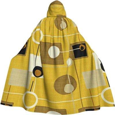 Orbs Squares Unisex Adult Hooded Cape for Halloween, Christmas, and Cosplay