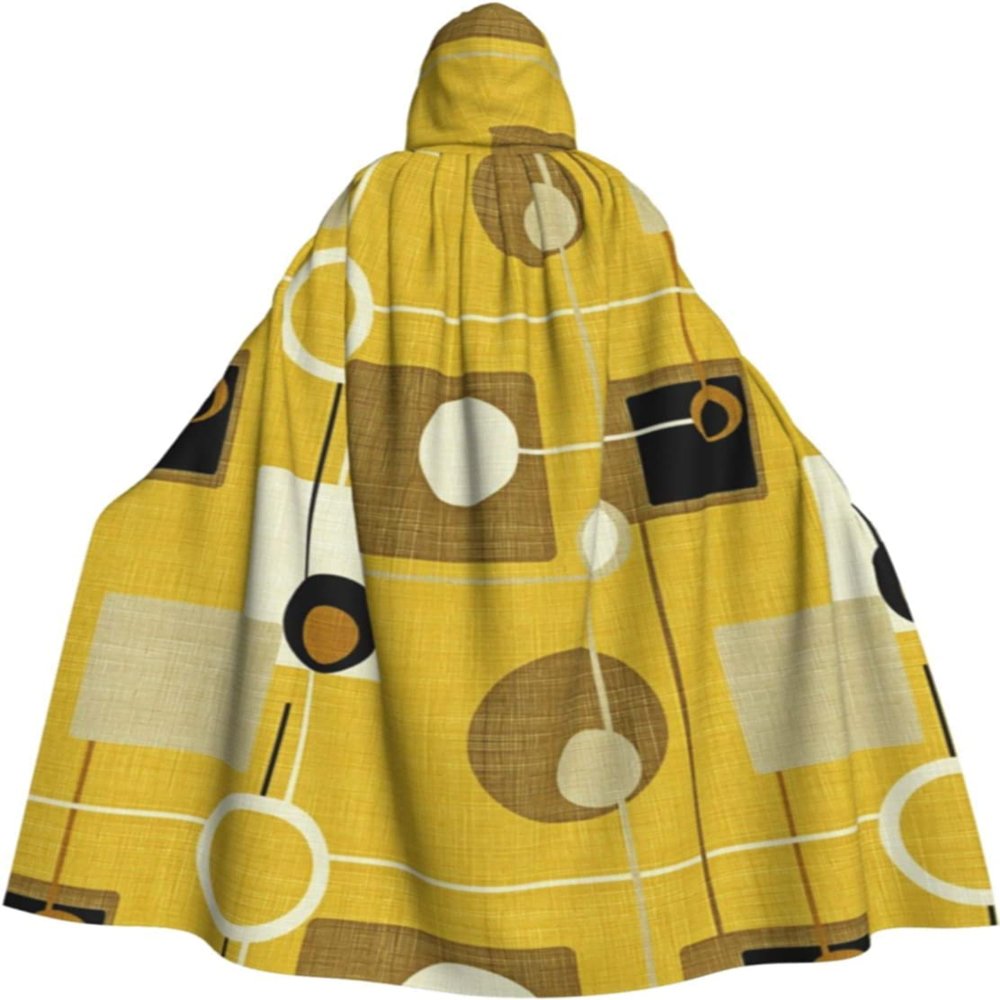 Orbs Squares Unisex Adult Hooded Cape for Halloween, Christmas, and Cosplay