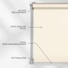Estika No-Drill Roller Blind 105 x 220 cm Pearl, Semi-Transparent view 3