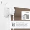 Estika No-Drill Roller Shade 110 x 220 cm, Walnut, Semi-Transparent view 2