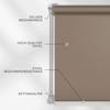 Estika No-Drill Roller Shade 110 x 220 cm, Walnut, Semi-Transparent view 3