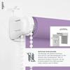 Estika No-Drill Roller Blind 95 x 120 cm, Pastel Amethyst, Semi-Transparent view 2