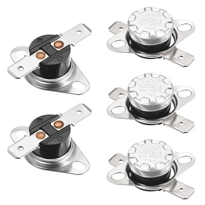 PATIKIL 5 Pcs 130°C/266°F 10A Normally Closed Thermostat NC KSD301