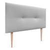 DHOME Buttoned Headboard, Upholstered Faux Leather or Acualine Fabric, 110 x 105 cm view 1
