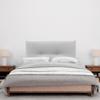 DHOME Buttoned Headboard, Upholstered Faux Leather or Acualine Fabric, 110 x 105 cm view 2