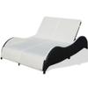 Yumeng 2-Person Outdoor Sun Lounger with Cushion, Black Poly Rattan view 2
