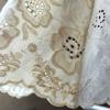 MANQILE Beige Cotton Half Curtain, 59 x 24 in, Floral Embroidered Café Curtain view 4