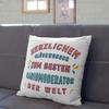 Mugffins Pillow with Insert and Saying for Radio Hosts, “Congratulations, You’re the Best,” 40 x 40 cm view 4