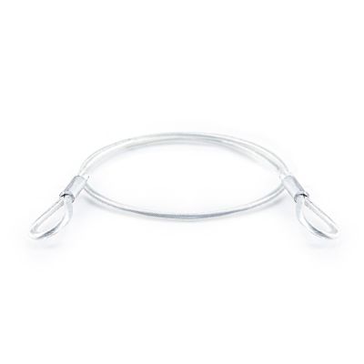 DQ-PP Coated Steel Cable with Loops, 0.8 m, 3 mm / 4 mm