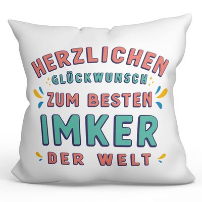 Mugffins Beekeeper Pillow with Filling, 40 x 40 cm