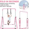 EVERYMILE Height-Adjustable Foldable Gymnastics Bar Set with Mat, Pad & Rings view 3