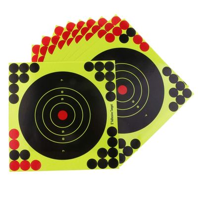 Dasertoe 50-Piece 8×8-Inch Self-Adhesive Reactive Splatter Shooting Targets
