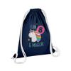 Blue Drawstring Gym Bag – I Am 8 Magical Celebration Unicorn Fantasy view 1