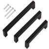 Stahlia 5-Pack Matte Black Stainless Steel Cabinet Handles, 224 mm Hole Spacing, 15 x 15 mm Profile, with Screws view 1