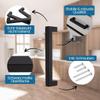 Stahlia 5-Pack Matte Black Stainless Steel Cabinet Handles, 224 mm Hole Spacing, 15 x 15 mm Profile, with Screws view 2