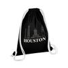 Fabulous Drawstring Gym Bag Black Houston Minimalist United States Travel America 12 L view 1