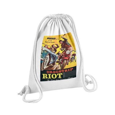 Drawstring Gym Bag Wei Dragstrop Riot Vintage Old Film Cinema, 12 L