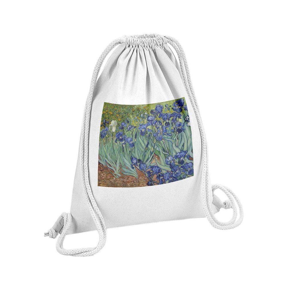 Vincent van Gogh Saint-Rémy Les Iris 1889 Drawstring Gym Bag, 12 L
