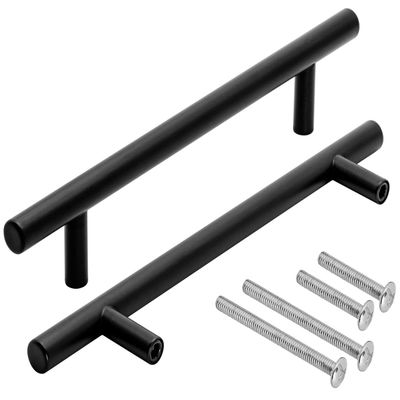 Stahlia Black Stainless Steel Cabinet Handles, 160 mm, 10-Pack