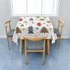 Morbuy Washable Square Tablecloth, Waterproof 3D Christmas Tree Pattern, 59 x 59 in, Pine Tree view 2