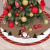 Mateju Round Christmas Tree Skirt, 28 in, Green Tree Design view 2