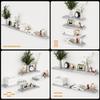 Boswillon Set of 4 Modern Floating Wall Shelves, Gray view 3