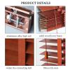 DLLY Horizontal Venetian Blinds, Natural Solid Linden Wood, 50 mm Slats, 90 x 100 cm view 2
