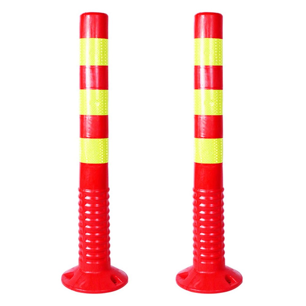 COTBY 2-Pack Plastic Parking Bollards, 750 × 80 mm