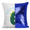 Fabulous Blue Sequin Cushion Cover – This Dinosaur Is 6 Birthday Party Theme view 1