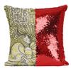 Fabulous Red Sequin Pillow Cover – Art Nouveau Wine Design view 1