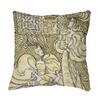 Fabulous Red Sequin Pillow Cover – Art Nouveau Wine Design view 3