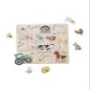 Vertbaudet Lovely Farm Wooden Peg Puzzle, FSC-Certified Beige view 2