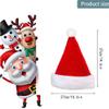 Ktnyl 4-Pack Red Velvet Santa Hats for Adults and Kids view 2