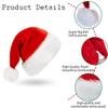 Ktnyl 4-Pack Red Velvet Santa Hats for Adults and Kids view 3