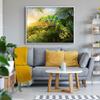 DotComCanvas Motivational Jungle Chameleon Wall Art, Green/Blue/Red “BE ADOPTABLE” English Version, 40 × 30 cm, Black view 2