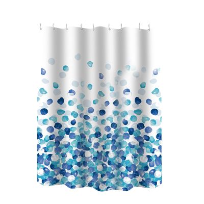 Rifuli Waterproof Polyester Fabric Shower Curtain Liner, White, Machine Washable, Hotel Quality (D, One Size)