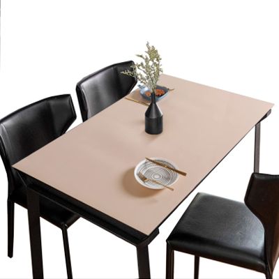 FANIVIN PU Table Mat, Double-Sided, Waterproof, Khaki + Orange, 80 x 135 cm