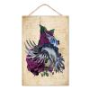 Skull, Skeleton and Crow with Rose Farmhouse Wall Decor, Wooden Sign, 20.3 x 30.5 cm view 1