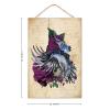 Skull, Skeleton and Crow with Rose Farmhouse Wall Decor, Wooden Sign, 20.3 x 30.5 cm view 2