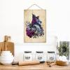 Skull, Skeleton and Crow with Rose Farmhouse Wall Decor, Wooden Sign, 20.3 x 30.5 cm view 4