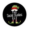 Social Studies Elf Christmas Gnome PopSocket with Interchangeable PopGrip view 3