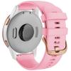 AEMALL 18/20 mm Silicone Band for Garmin Vivoactive 3/4S, Venu, Forerunner 645/245, Pink, 20 mm view 1
