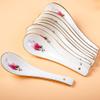 HIHELO 10-Piece Bone China Soup Spoon Set, 5.3-Inch view 3