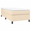 vidaXL Box Spring Bed Frame Cream 100x200 cm Fabric view 1