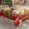 PETTI Artigiani Italiani Christmas Tablecloth, Stain-Resistant, Candle Design, 140 x 360 cm view 1
