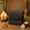 Betz 2-Pack XXL Bath Towels, 100 x 200 cm, 100% Cotton, Anthracite/Petrol view 2