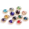 XINGMA 10-Piece Colorful Round Glass Stones for Sewing, Gold-Tip Claw Crystal Flatback Red Rhinestones view 4