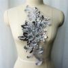 XINGMA Gold, Silver, Blue & Red Lace Appliqués with 3D Flowers and Rhinestones view 2