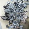 XINGMA Gold, Silver, Blue & Red Lace Appliqués with 3D Flowers and Rhinestones view 4